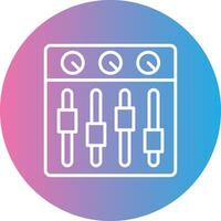 Sound Mixer Line Gradient Circle Icon vector