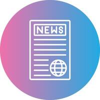 News Report Line Gradient Circle Icon vector