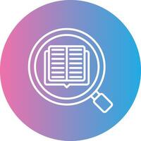 Research Line Gradient Circle Icon vector