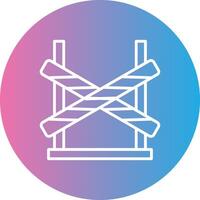 Crime Scene Line Gradient Circle Icon vector