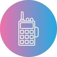 Walkie Talkie Line Gradient Circle Icon vector