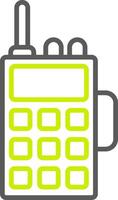 Walkie Talkie Line Two Color Icon vector