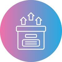 Storage Box Line Gradient Circle Icon vector