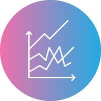 Line Gradient Circle Graph Line Gradient Circle Icon vector