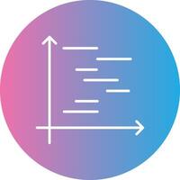 Gnatt Chart Line Gradient Circle Icon vector