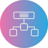 Hierarchical Structure Line Gradient Circle Icon vector