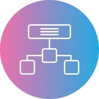 Hierarchical Structure Line Gradient Circle Icon vector