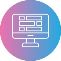 Dashboard Line Gradient Circle Icon vector