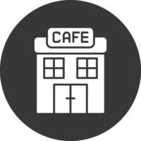 Cafe Glyph Inverted Icon vector