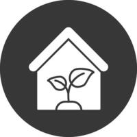 Greenhouse Glyph Inverted Icon vector