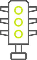 Traffic Light Line Two Color Icon vector