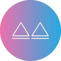 Triangles Line Gradient Circle Icon vector