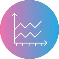 Area Graph Line Gradient Circle Icon vector