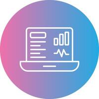 Dashboard Line Gradient Circle Icon vector