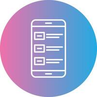 Survey Line Gradient Circle Icon vector