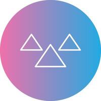 Triangles Line Gradient Circle Icon vector