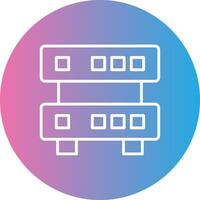 Data Quality Line Gradient Circle Icon vector