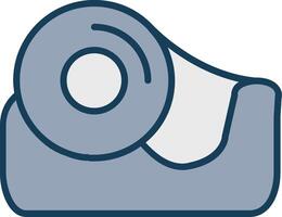 Tape Line Filled Grey Icon vector