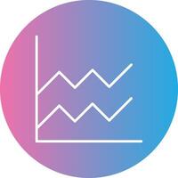 Area Graph Line Gradient Circle Icon vector