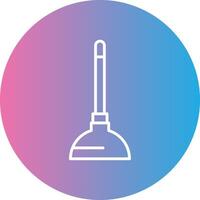 Plunger Line Gradient Circle Icon vector