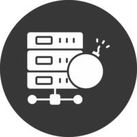 Bomb Glyph Inverted Icon vector