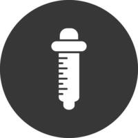 Pipette Glyph Inverted Icon vector