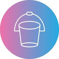 Bucket Line Gradient Circle Icon vector