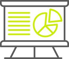Presentation Line Two Color Icon vector