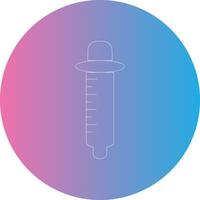 Pipette Line Gradient Circle Icon vector