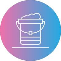 Pail Line Gradient Circle Icon vector