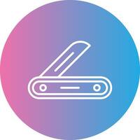 Multitool Line Gradient Circle Icon vector