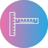 regla línea degradado circulo icono vector