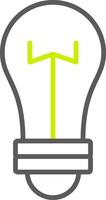 Lightbulb Line Two Color Icon vector