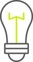 Lightbulb Line Two Color Icon vector