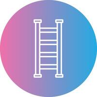 Step Ladder Line Gradient Circle Icon vector