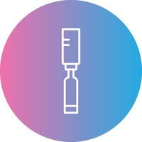 Chisel Line Gradient Circle Icon vector