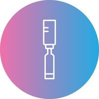 Chisel Line Gradient Circle Icon vector