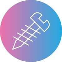 Screw Line Gradient Circle Icon vector