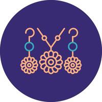 Jewelry Line Two Color Circle Icon vector