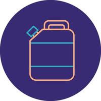 Jerry Can Line Two Color Circle Icon vector