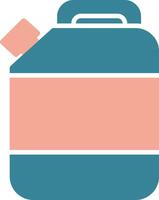 Jerry Can Glyph Two Color Icon vector