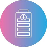 Battery Level Line Gradient Circle Icon vector