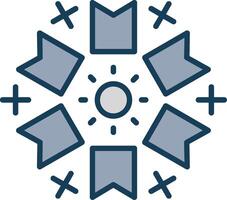 Firework Line Filled Grey Icon vector