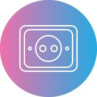 Socket Line Gradient Circle Icon vector