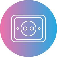 Socket Line Gradient Circle Icon vector