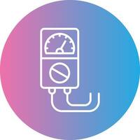 Voltage Indicator Line Gradient Circle Icon vector