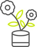 Flowerpot Line Two Color Icon vector