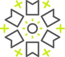 Firework Line Two Color Icon vector