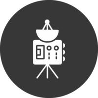 Probe Glyph Inverted Icon vector