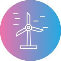 Wind Energy Line Gradient Circle Icon vector